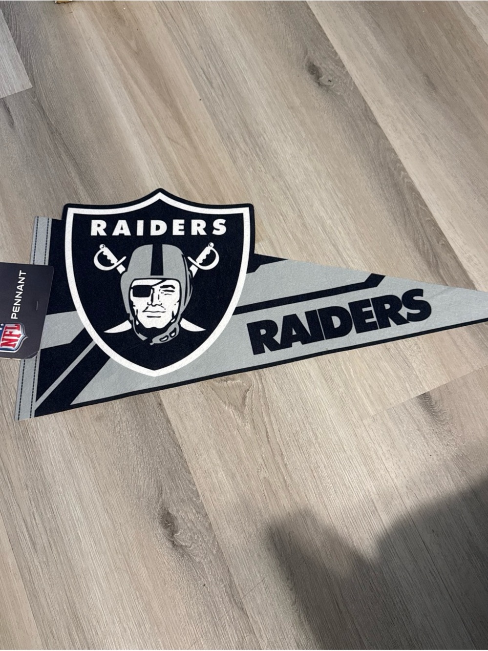 NFL Raiders Black and Gray Shield Pennant